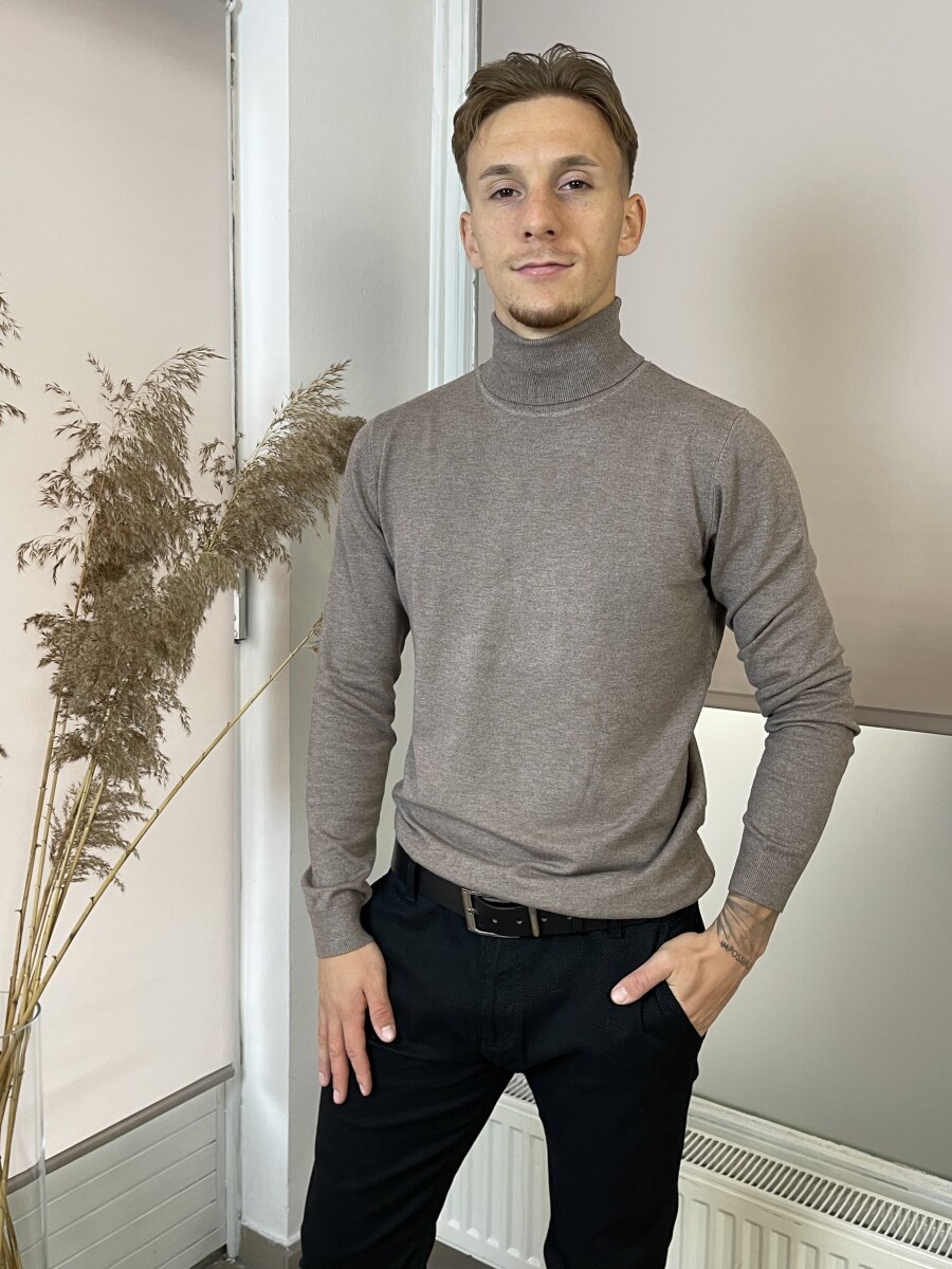 Kötött garbó - tejeskávé - Kép 1