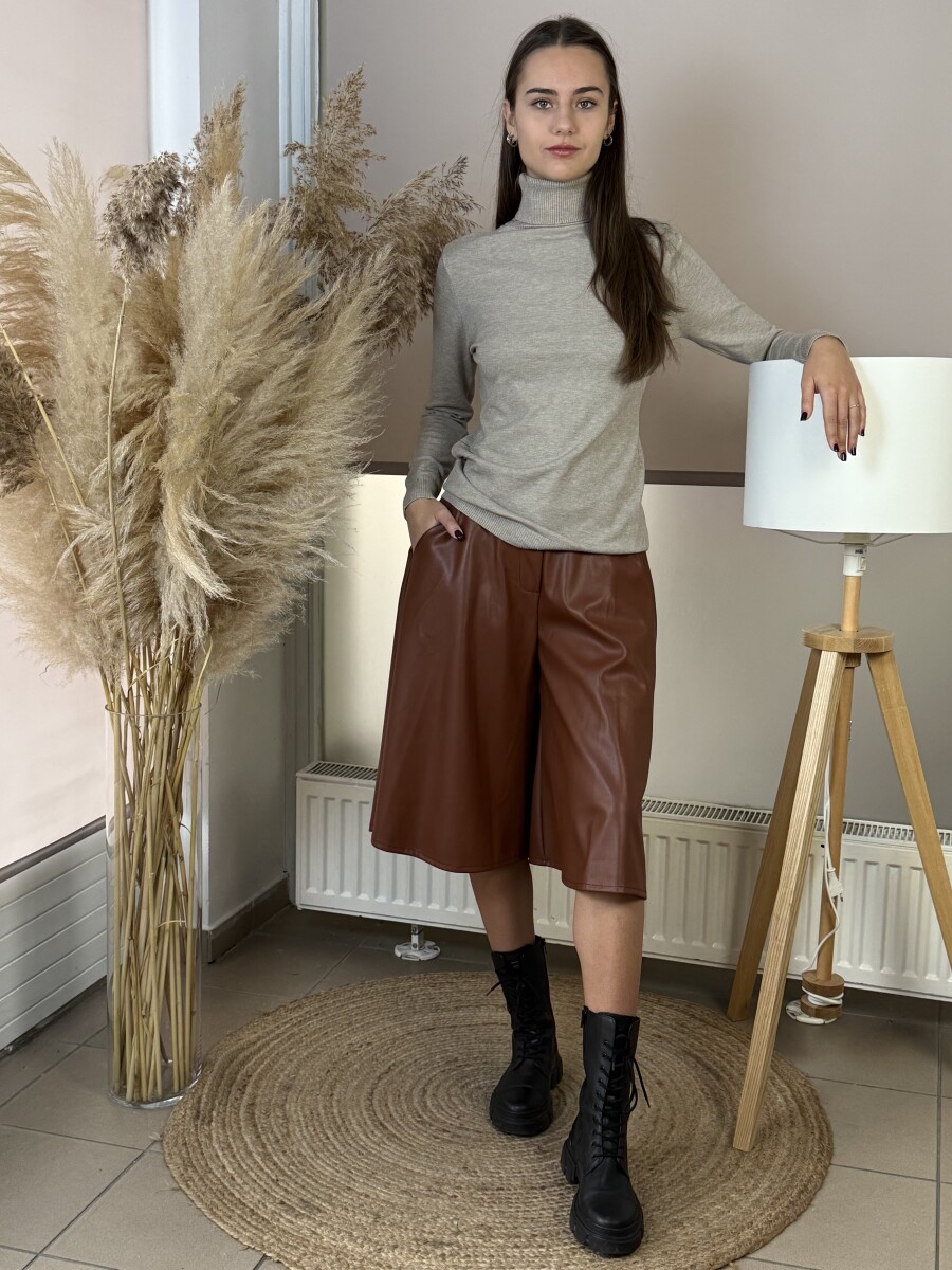 Műbőr nadrágszoknya - csau - Kép 3