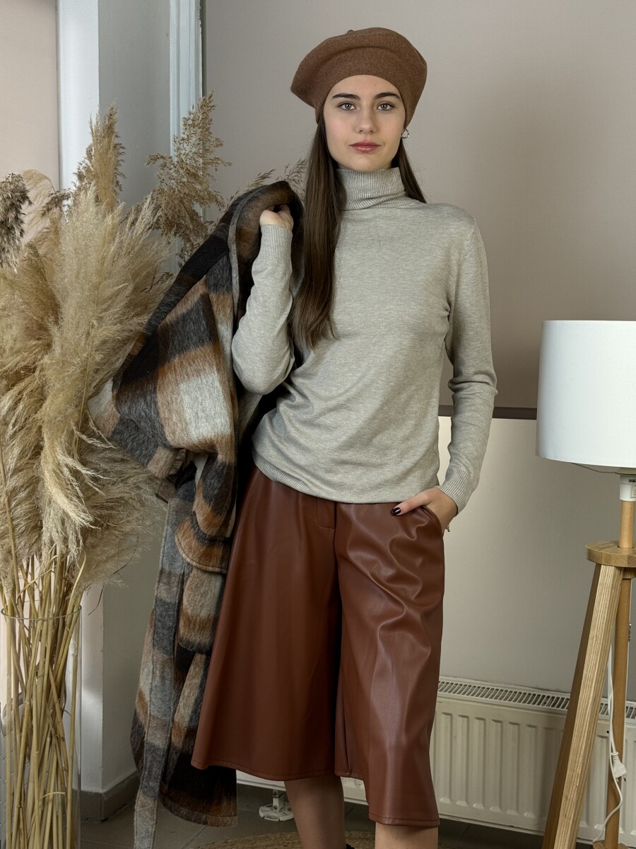 Műbőr nadrágszoknya - csau - Kép 9