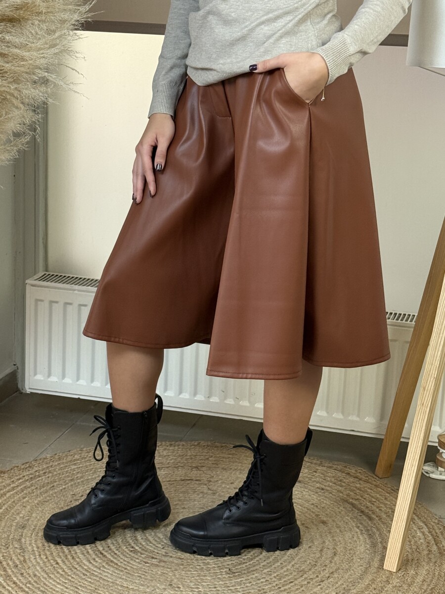 Műbőr nadrágszoknya - csau - Kép 10