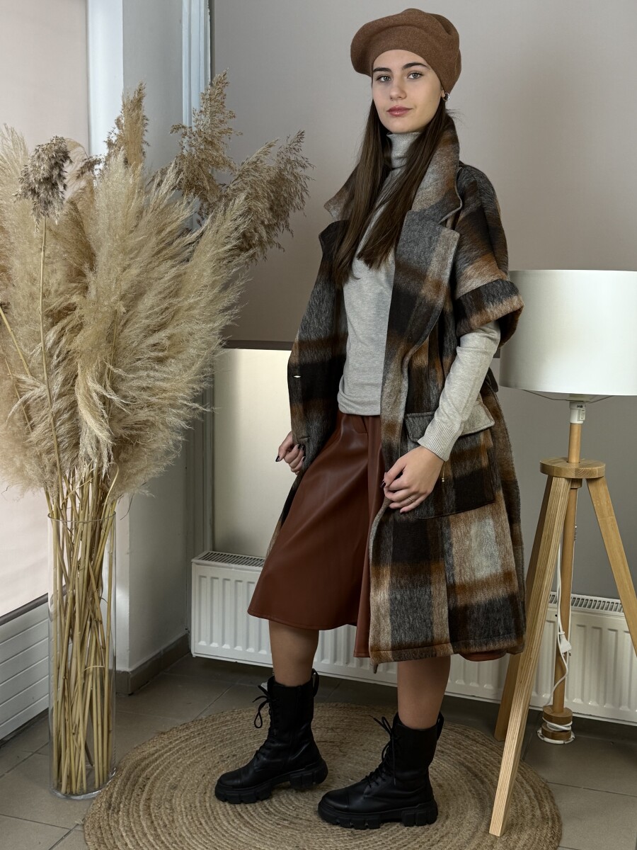 Műbőr nadrágszoknya - csau - Kép 8