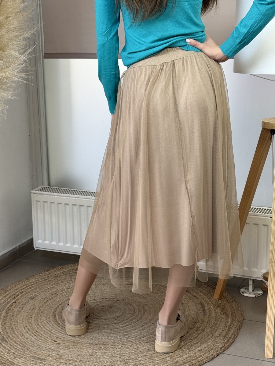 Tüll szoknya - homok - Kép 9