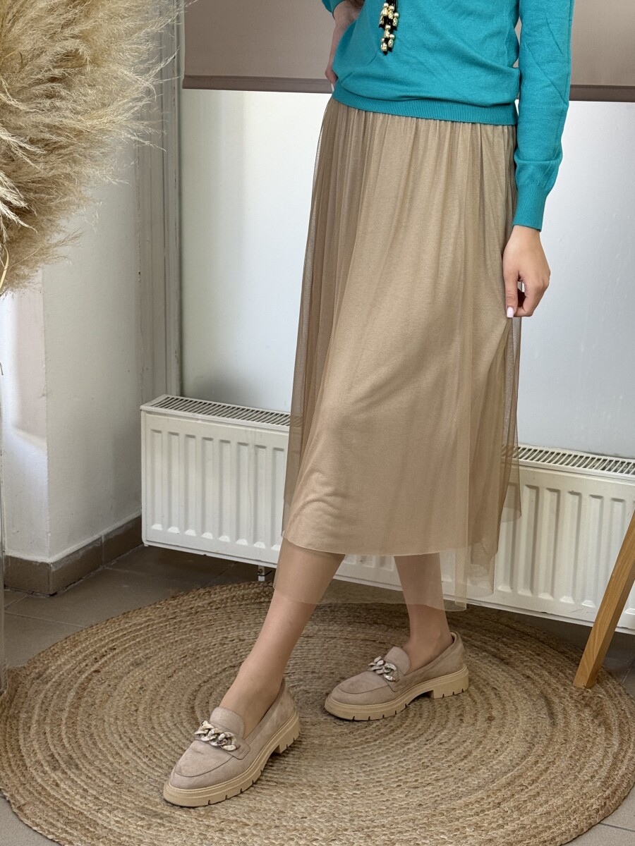 Tüll szoknya - homok - Kép 3