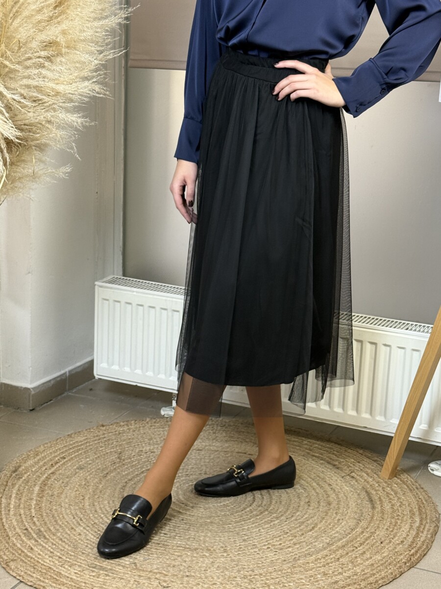 Tüll szoknya - fekete - Kép 9