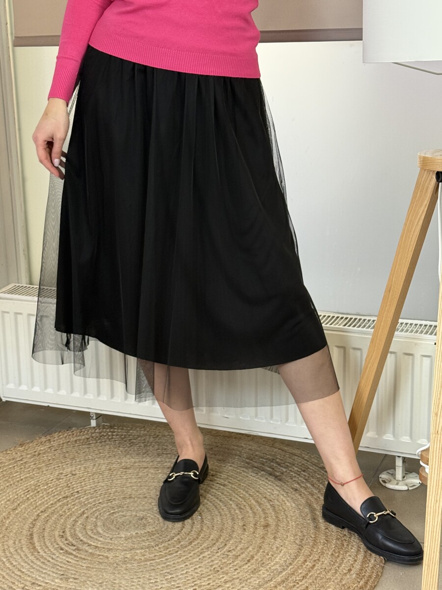Tüll szoknya - fekete - Kép 3