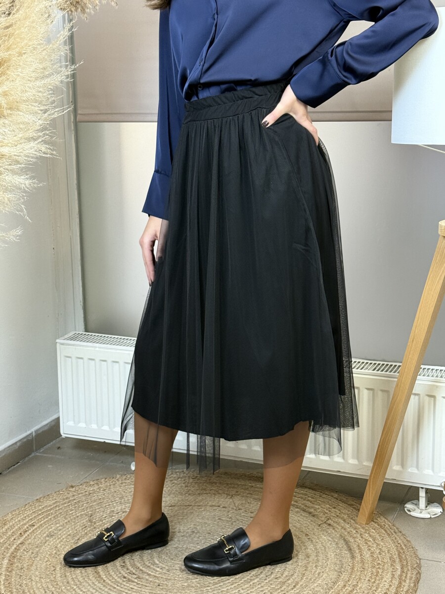 Tüll szoknya - fekete - Kép 3