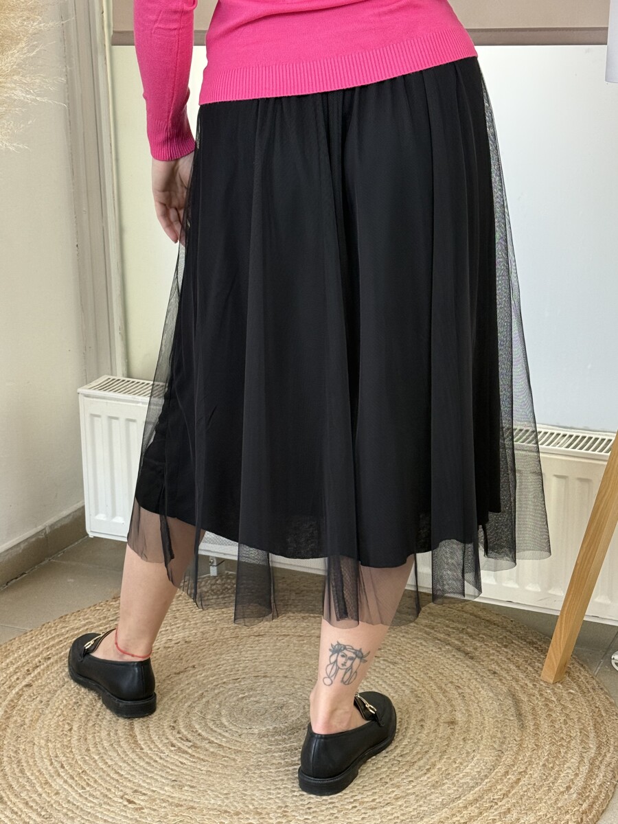 Tüll szoknya - fekete - Kép 7