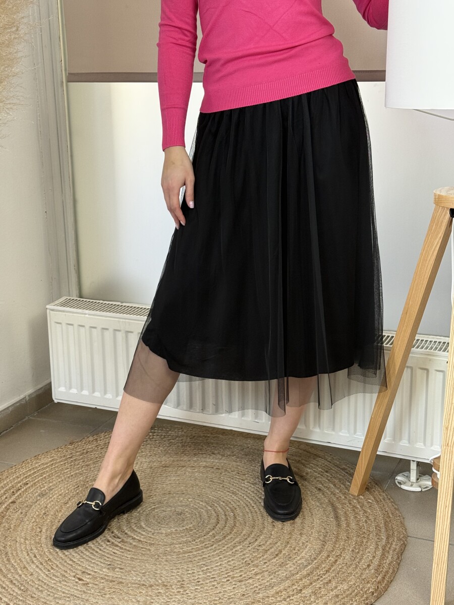 Tüll szoknya - fekete - Kép 8