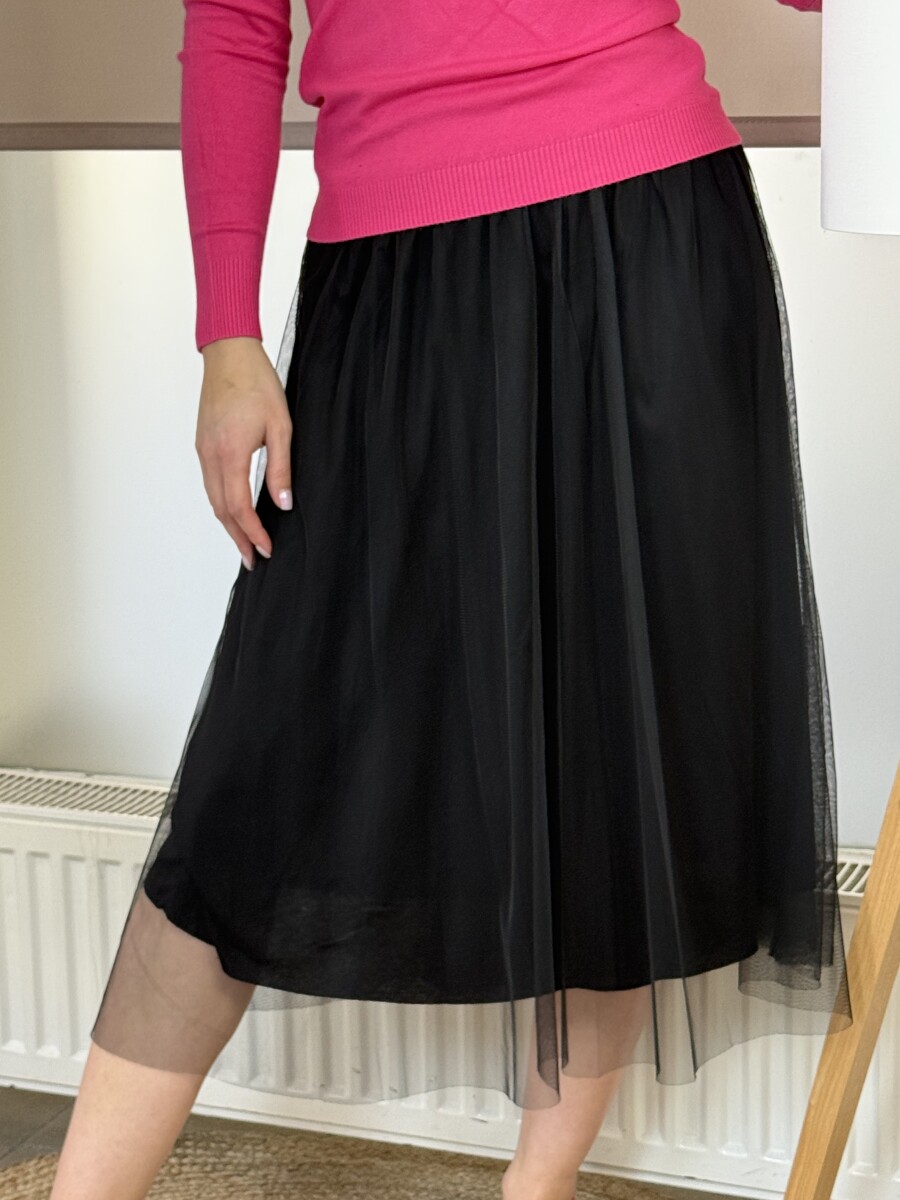 Tüll szoknya - fekete - Kép 9