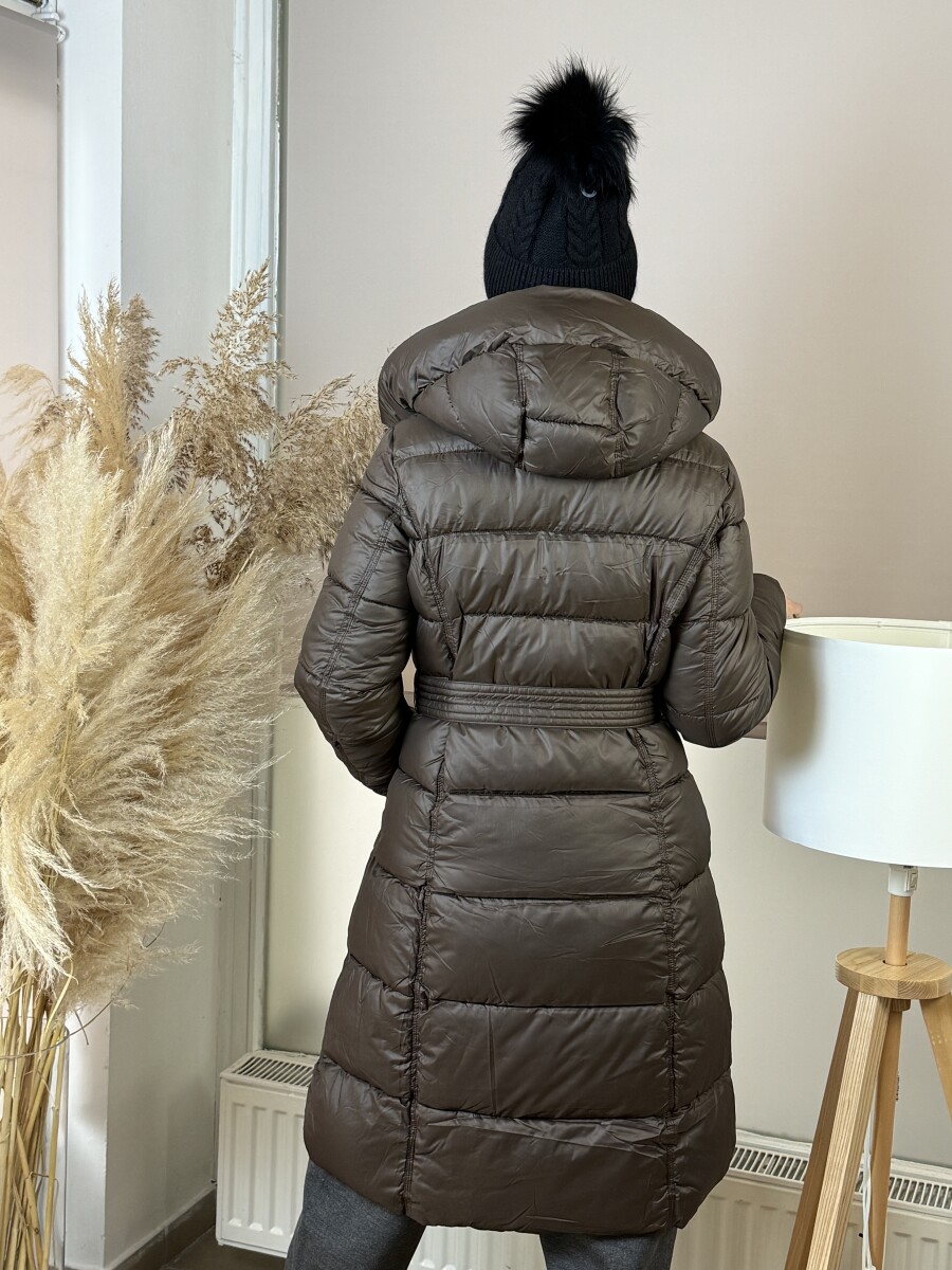 Steppelt maxi télikabát - barna - Kép 19