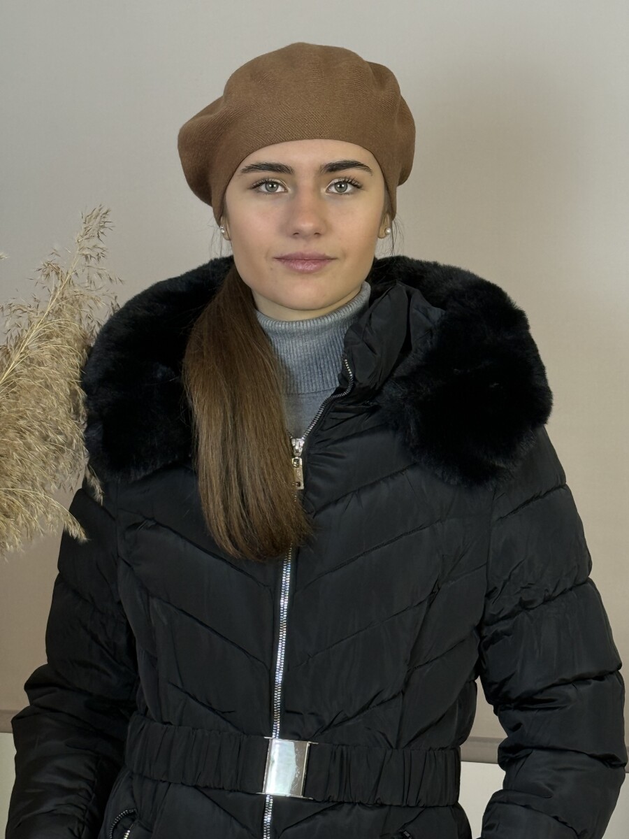 Steppelt öves télikabát - fekete - Kép 6