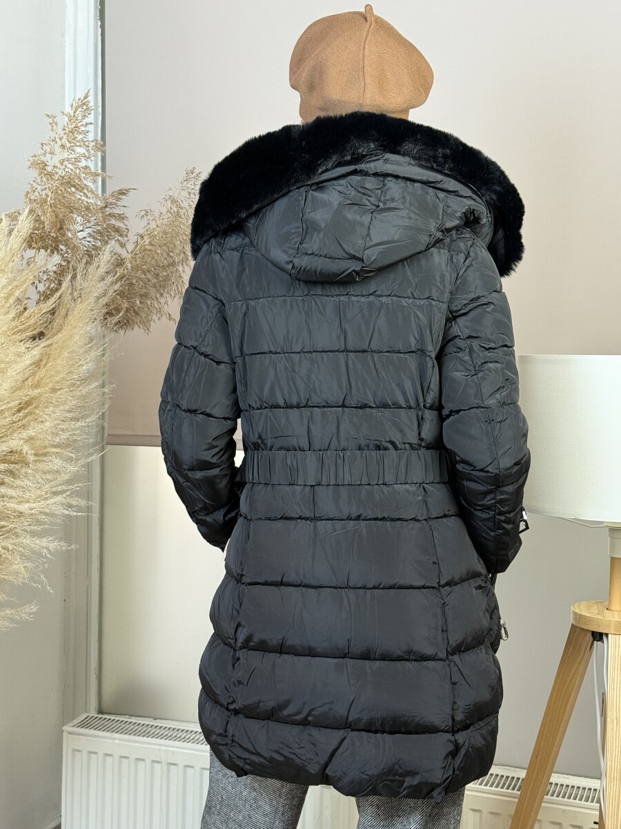 Steppelt öves télikabát - fekete - Kép 27