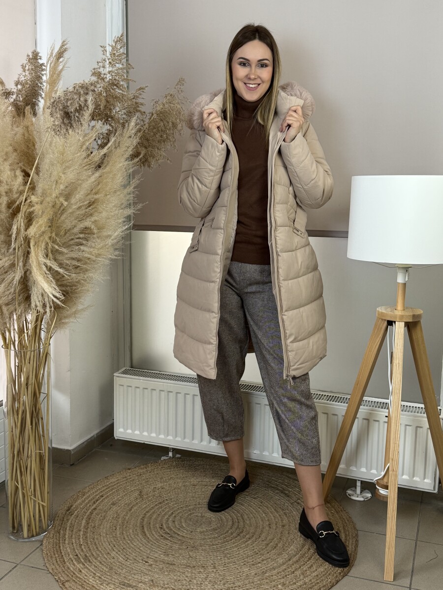 Steppelt télikabát - bézs - Kép 8