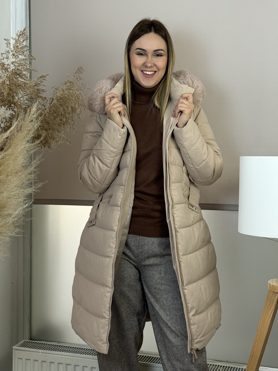 Steppelt télikabát - bézs - Kép 3