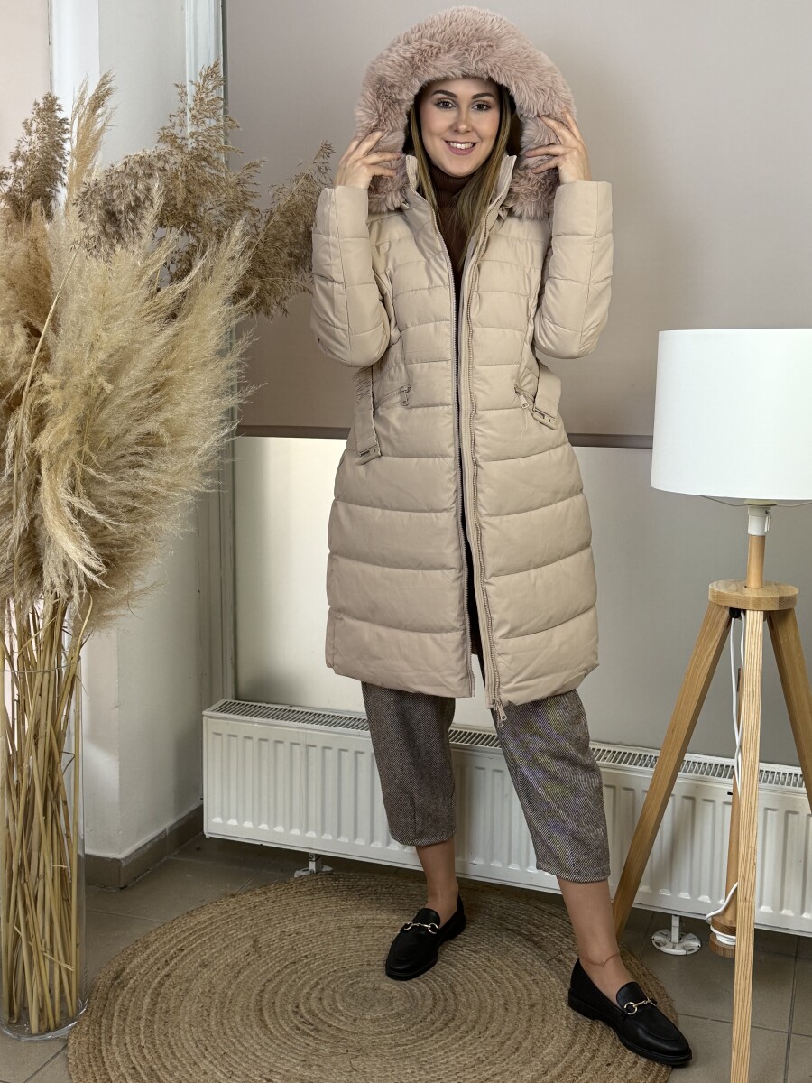 Steppelt télikabát - bézs - Kép 10