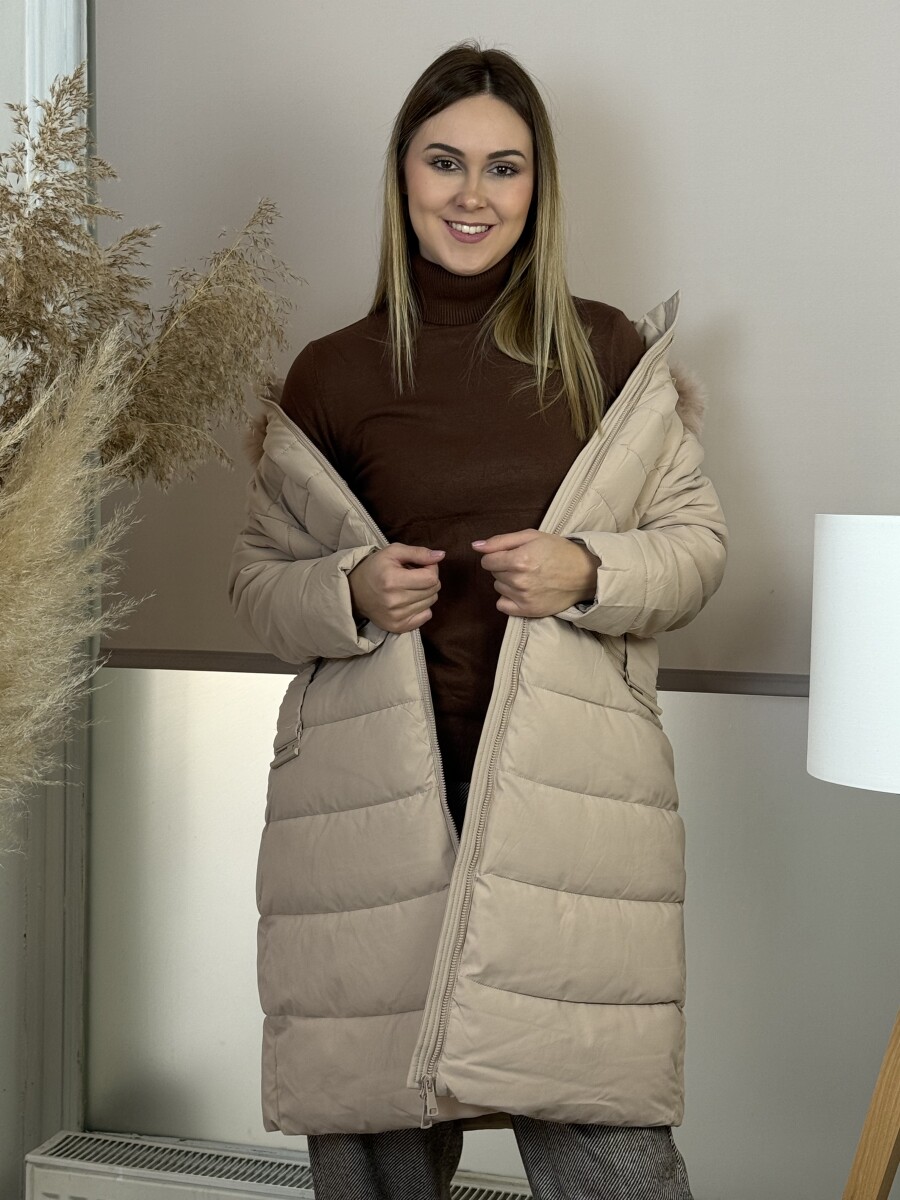 Steppelt télikabát - bézs - Kép 15