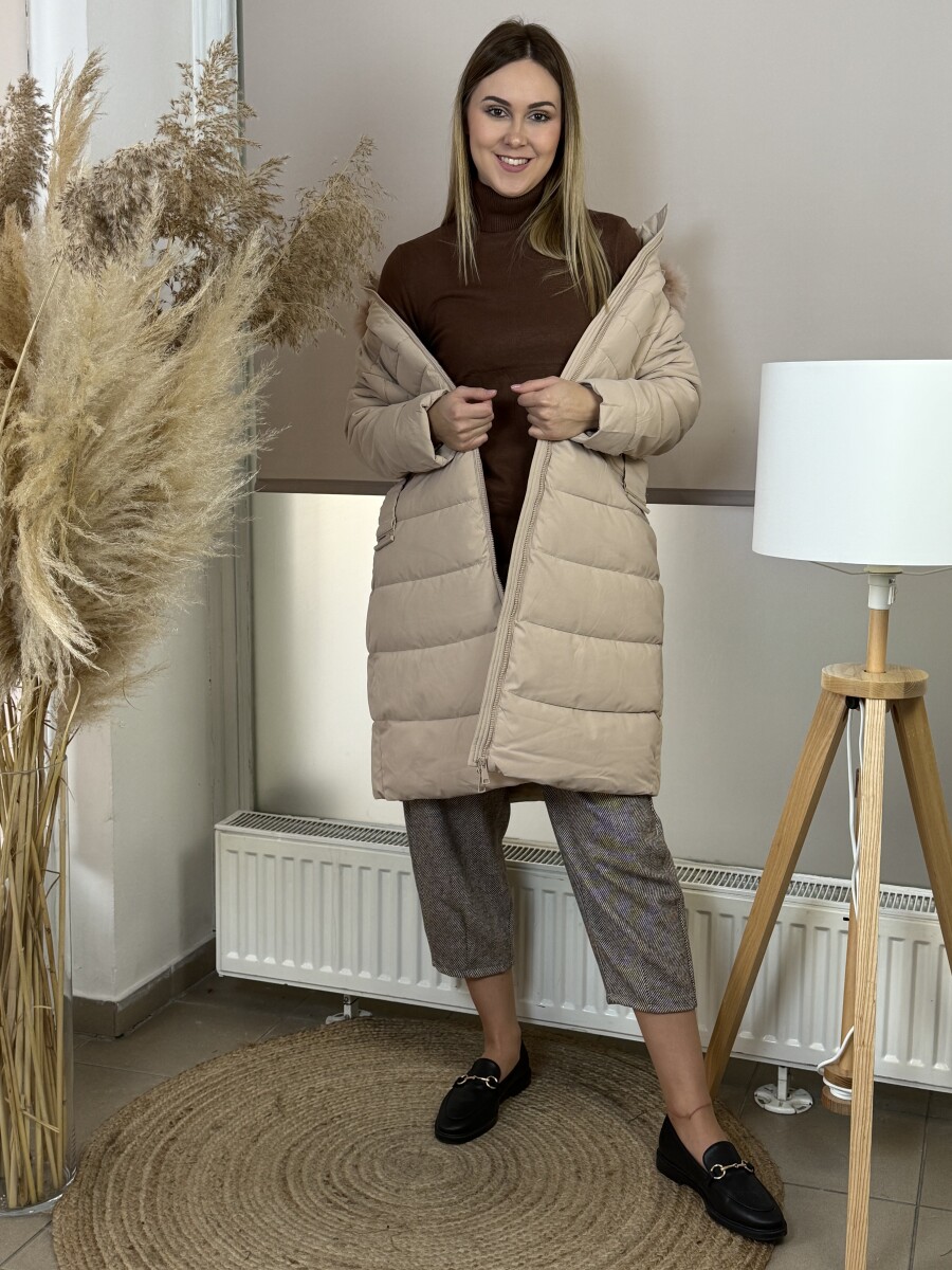 Steppelt télikabát - bézs - Kép 7