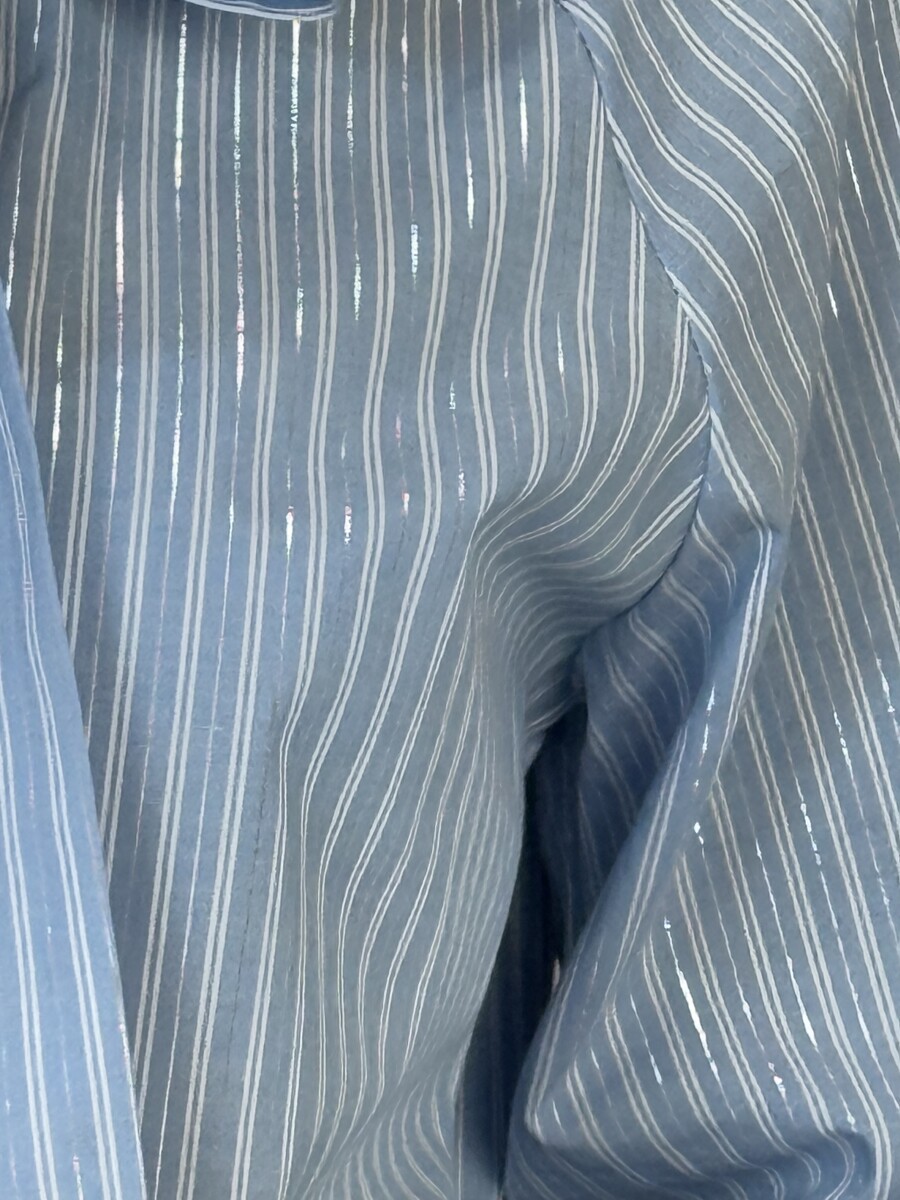 Masnis csíkos blúz - világoskék - Kép 12