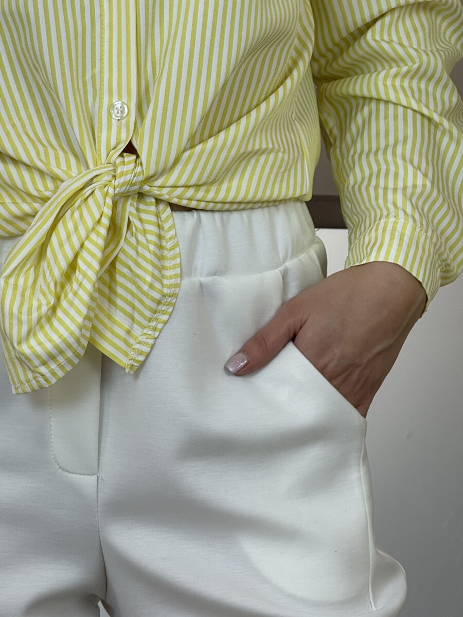 Csíkos ing - fehér-sárga - Kép 17