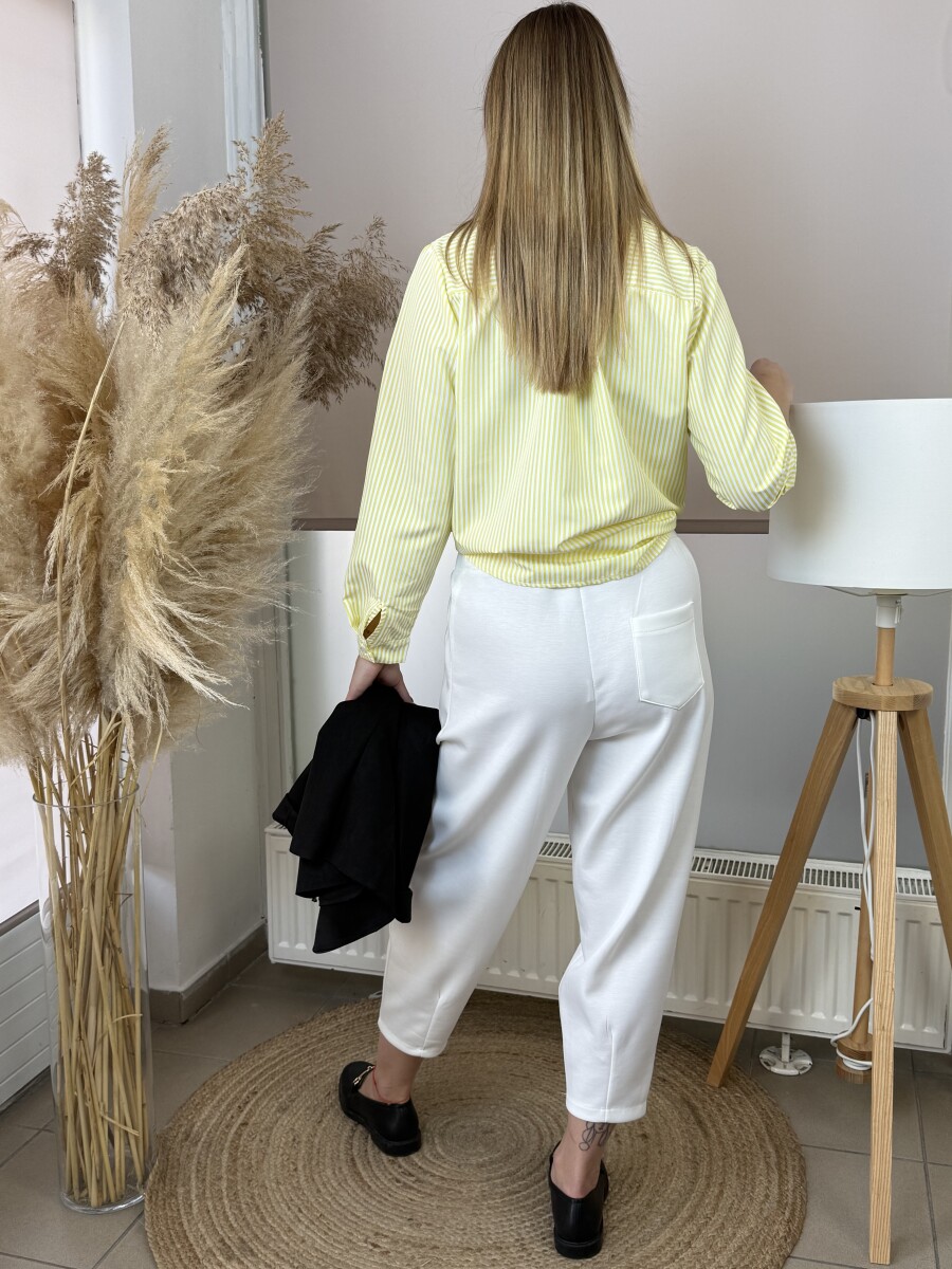 Csíkos ing - fehér-sárga - Kép 16