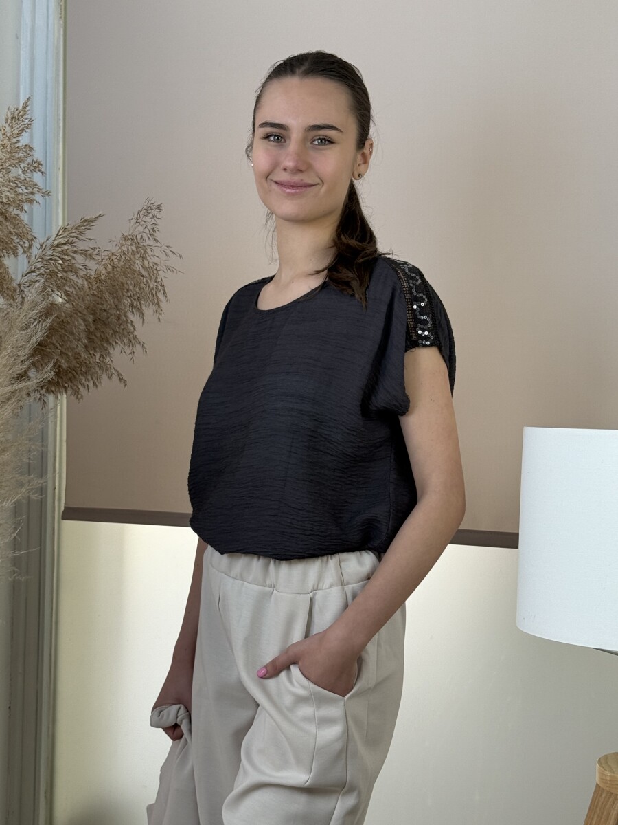 T ujjas blúz - csokibarna - Kép 15