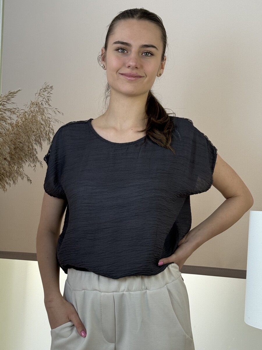 T ujjas blúz - csokibarna - Kép 14