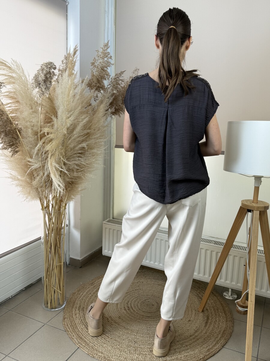 T ujjas blúz - csokibarna - Kép 21