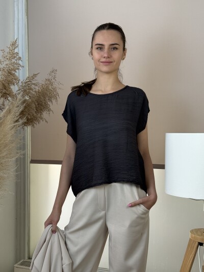 T ujjas blúz - csokibarna