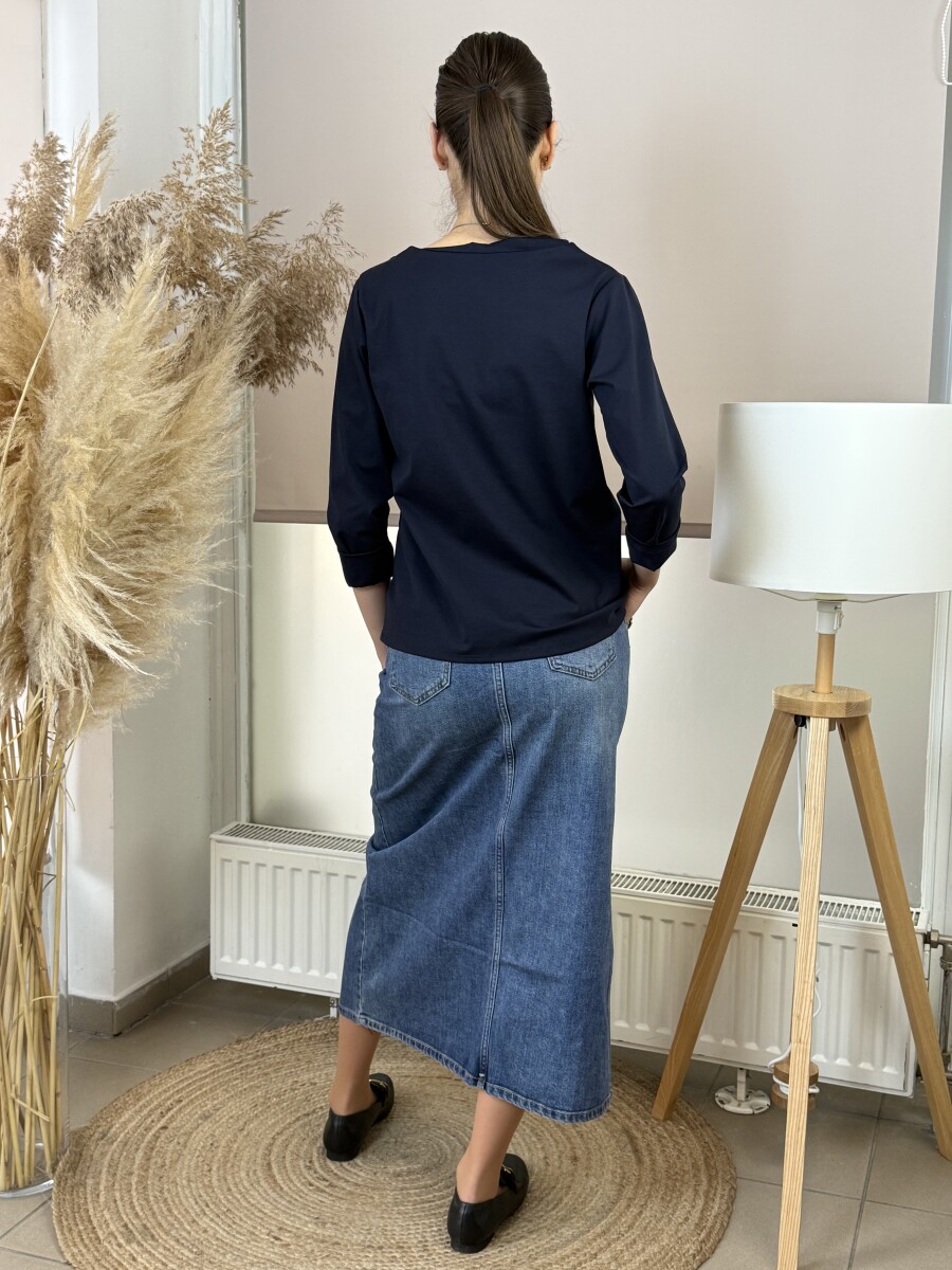 Húzott felső - sötétkék - Kép 11