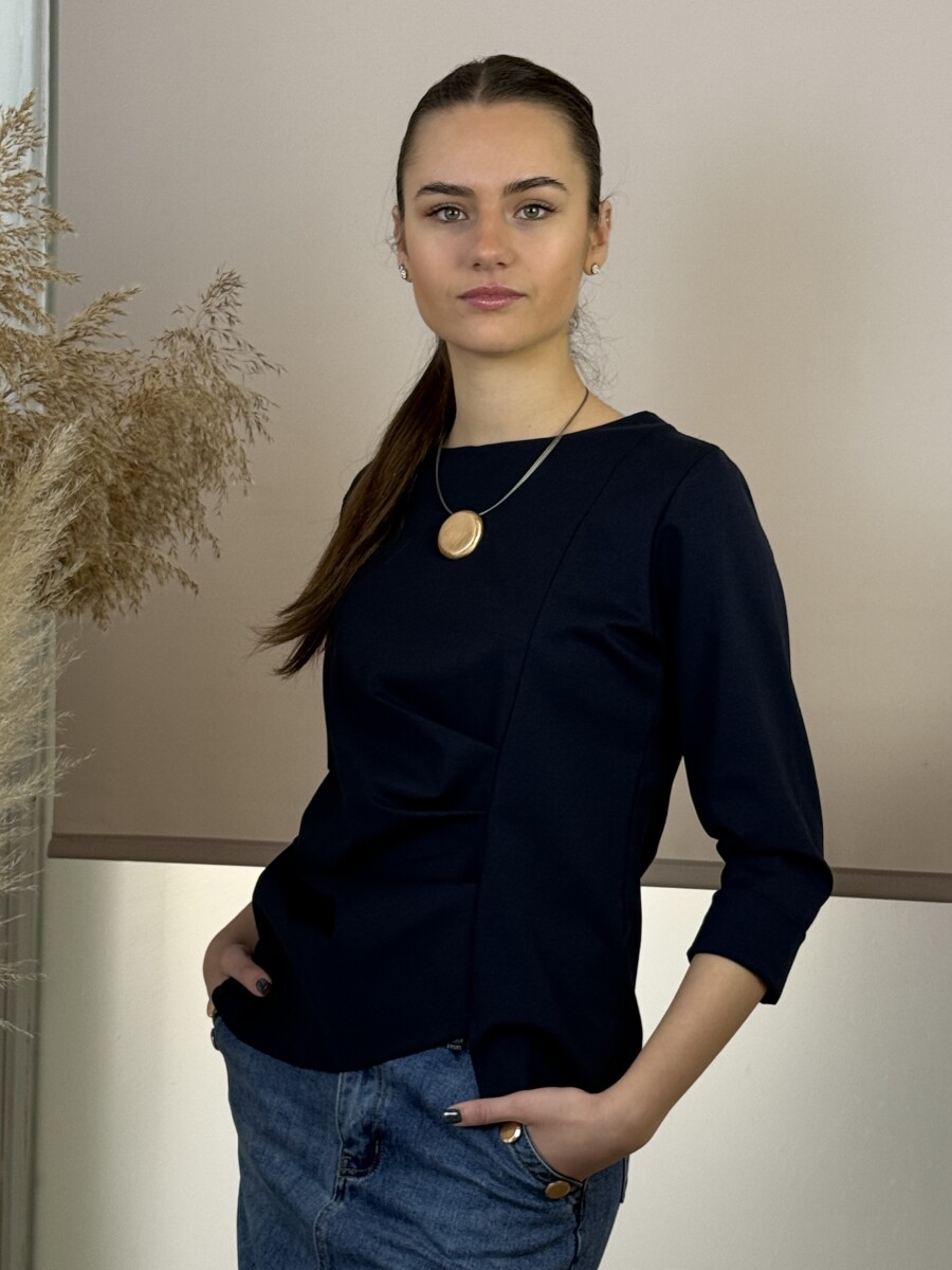 Húzott felső - sötétkék - Kép 2