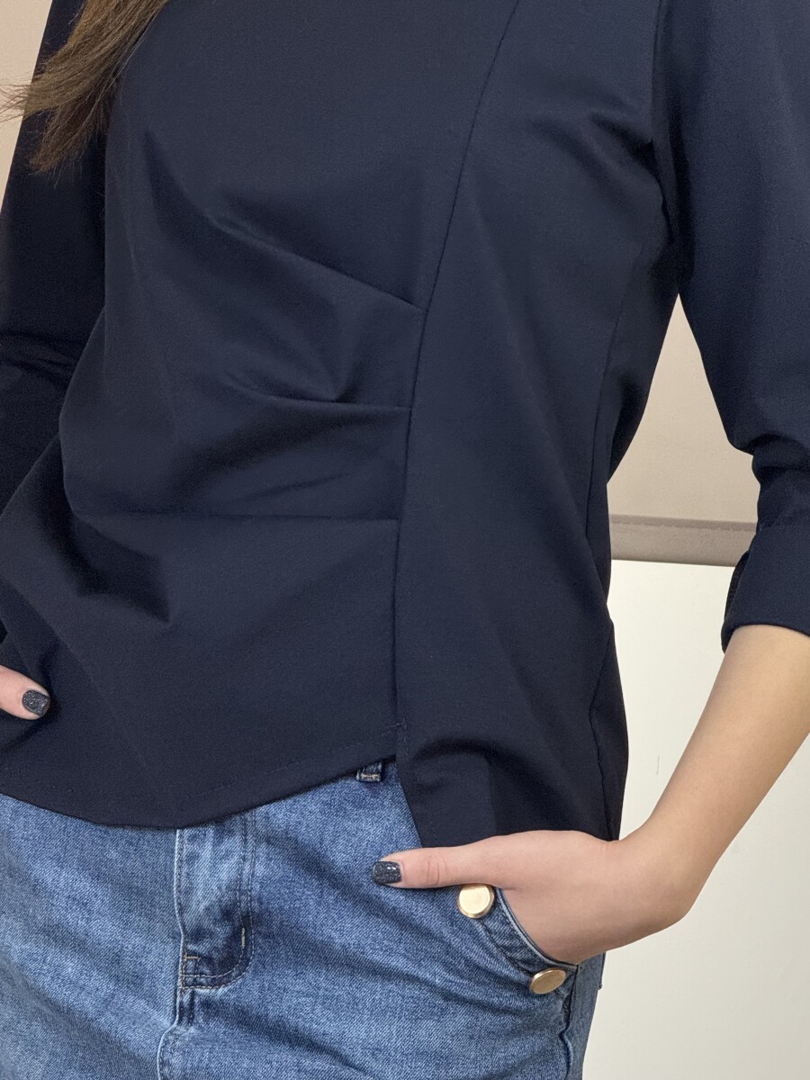 Húzott felső - sötétkék - Kép 6