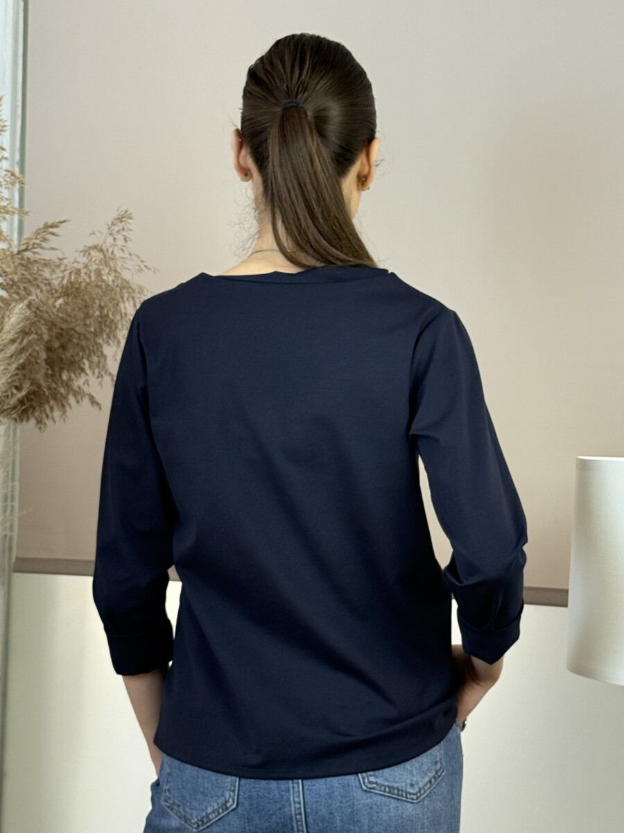 Húzott felső - sötétkék - Kép 9