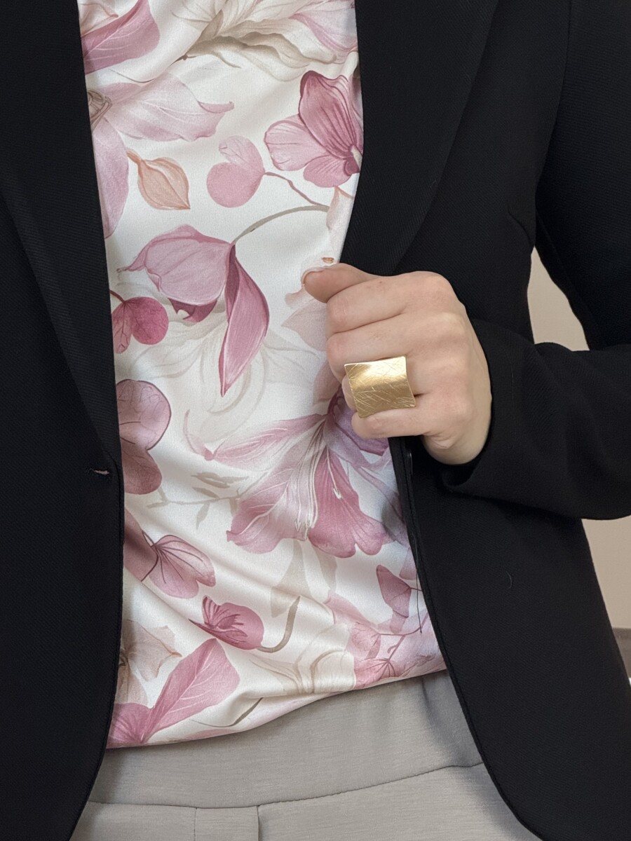 Gombos blézer - fekete - Kép 6