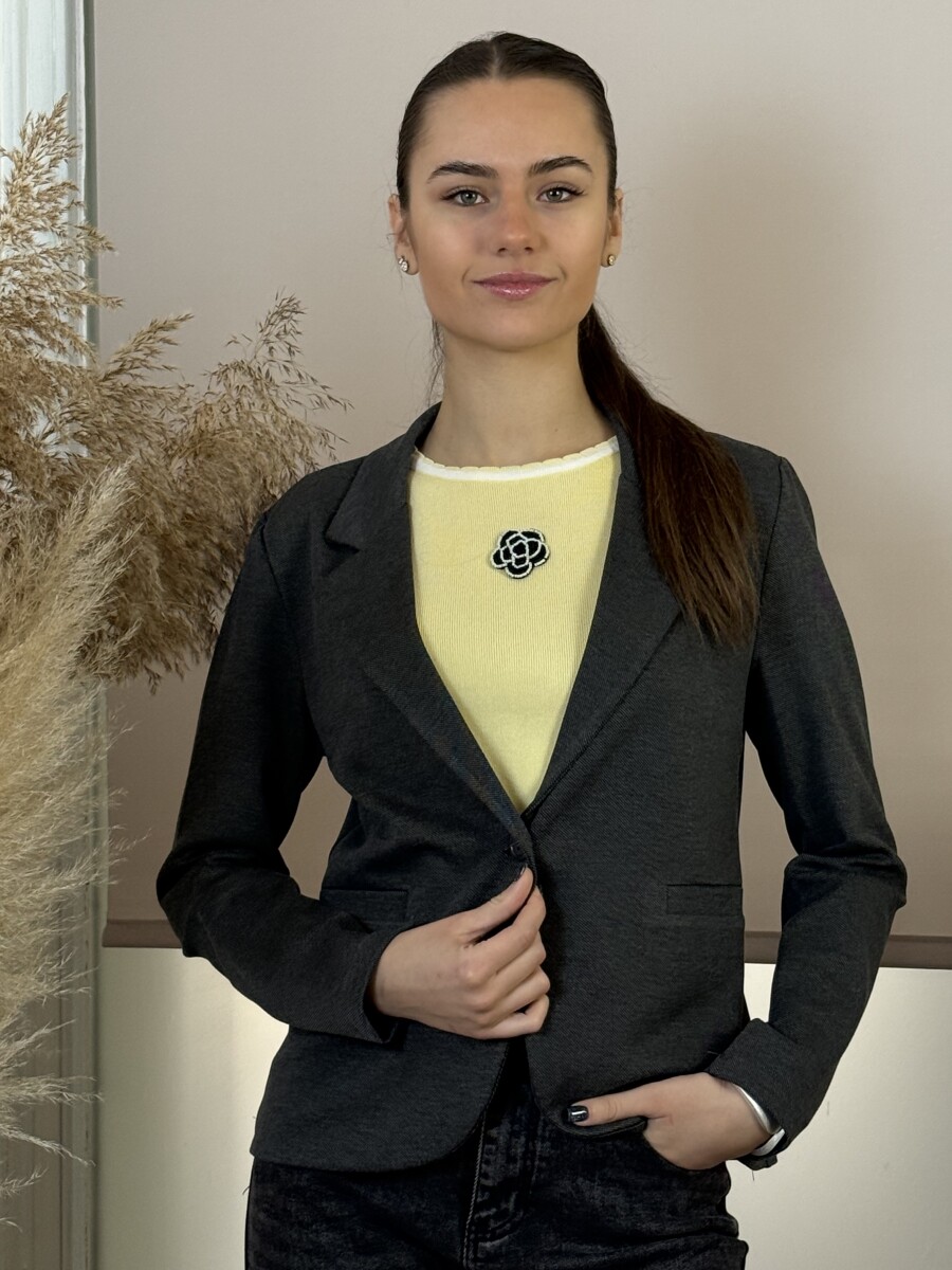 Gombos blézer - szürke - Kép 3