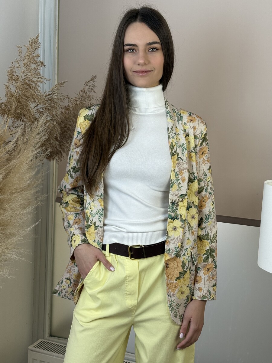 Passzés rövid ujjú garbó - fehér - Kép 5