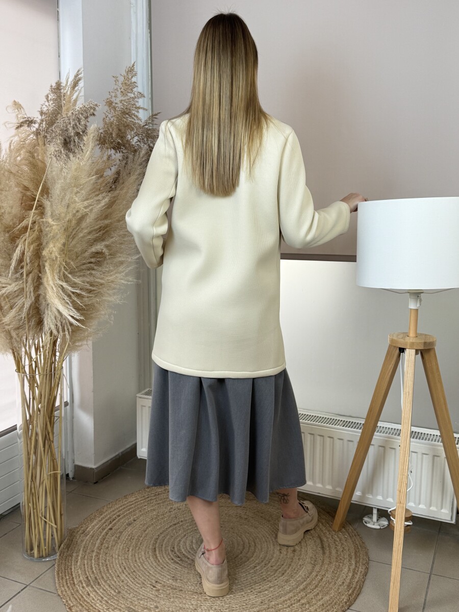 Szivacs kabát - krém - Kép 11