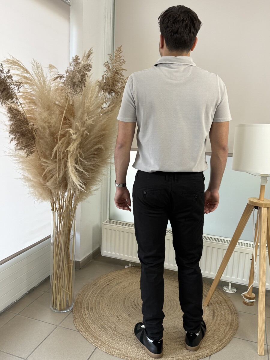 Galléros póló - homok - Kép 14