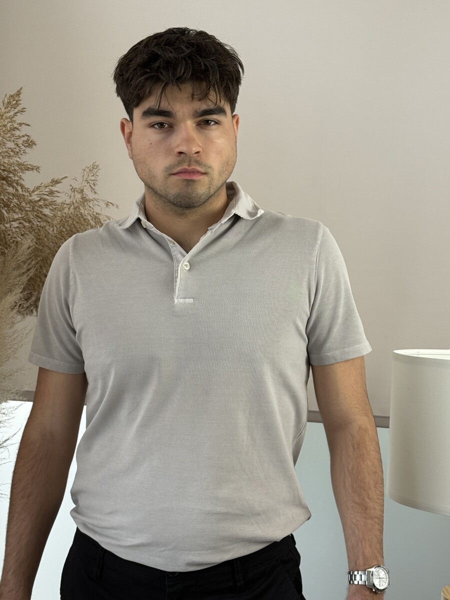 Galléros póló - homok - Kép 6