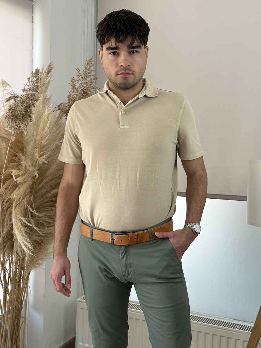 Galléros póló - camel - Kép 9