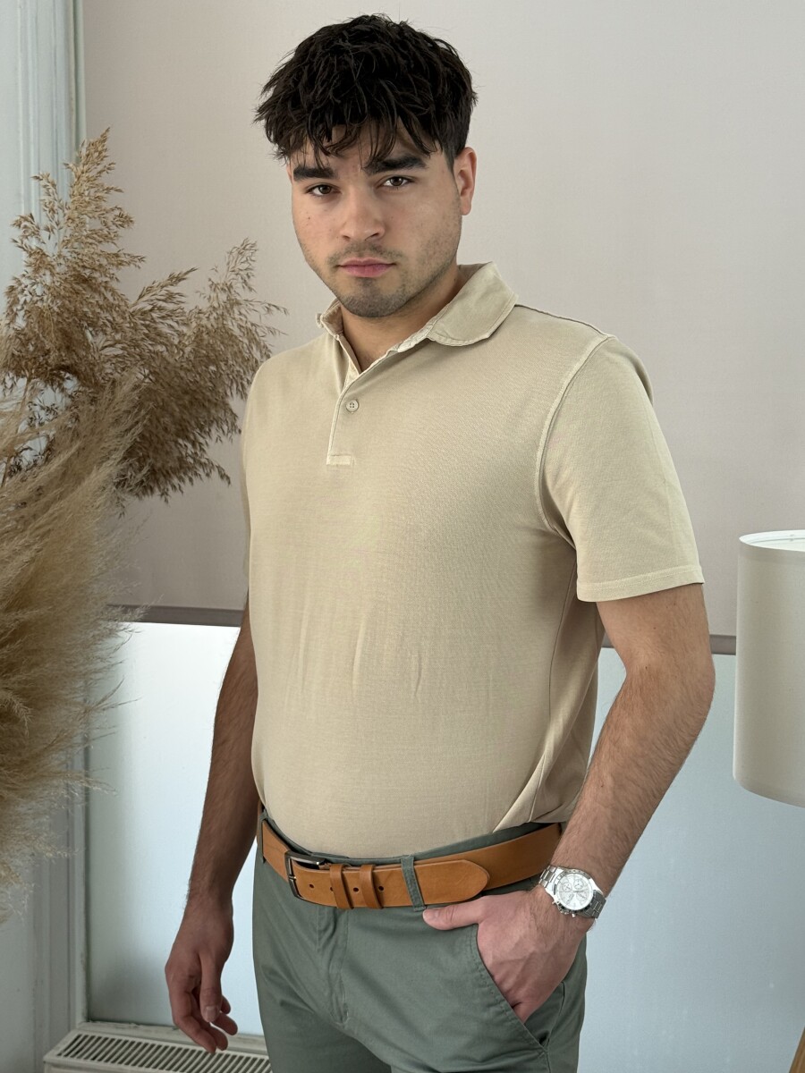 Galléros póló - camel - Kép 2