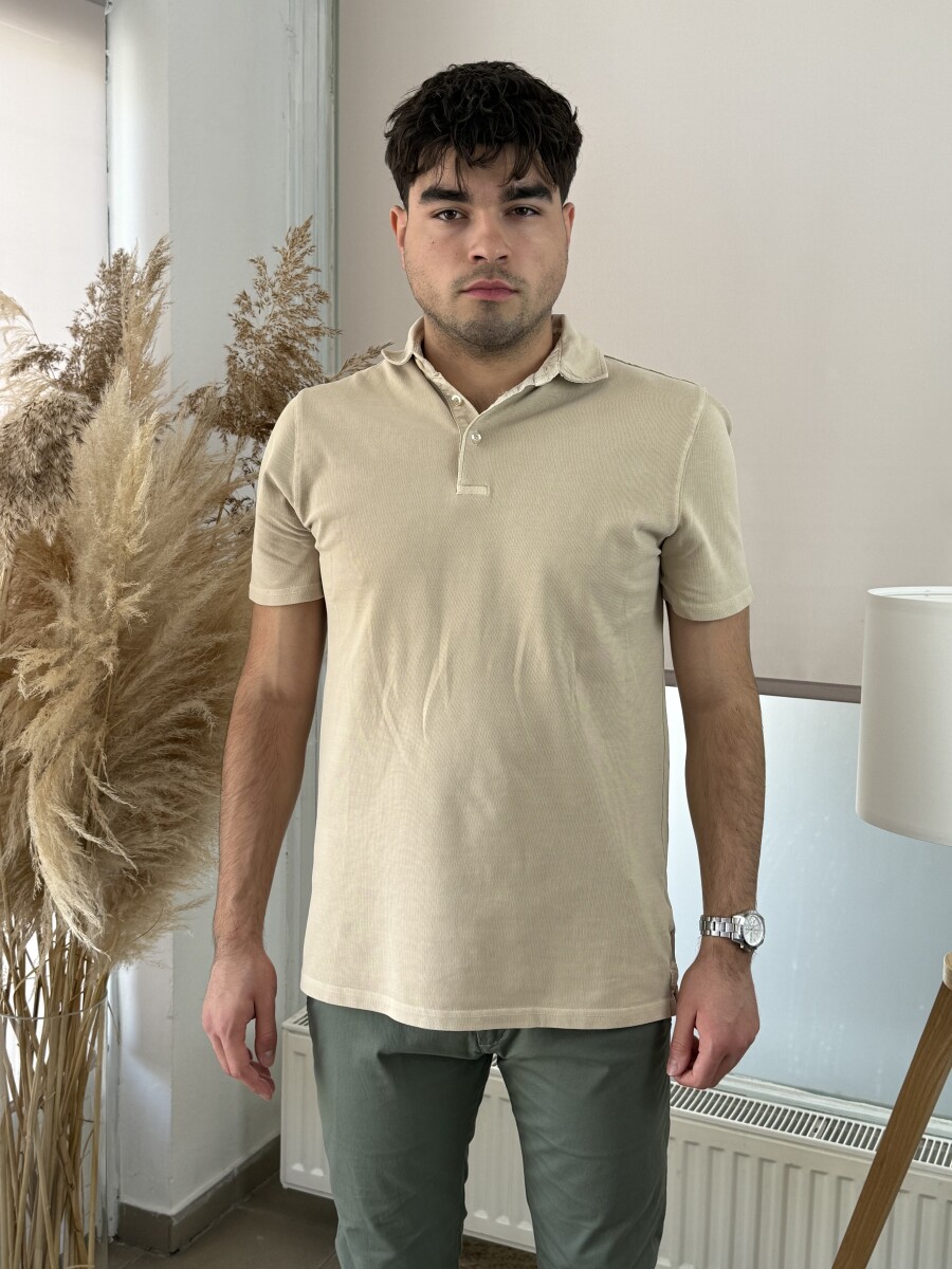 Galléros póló - camel - Kép 5