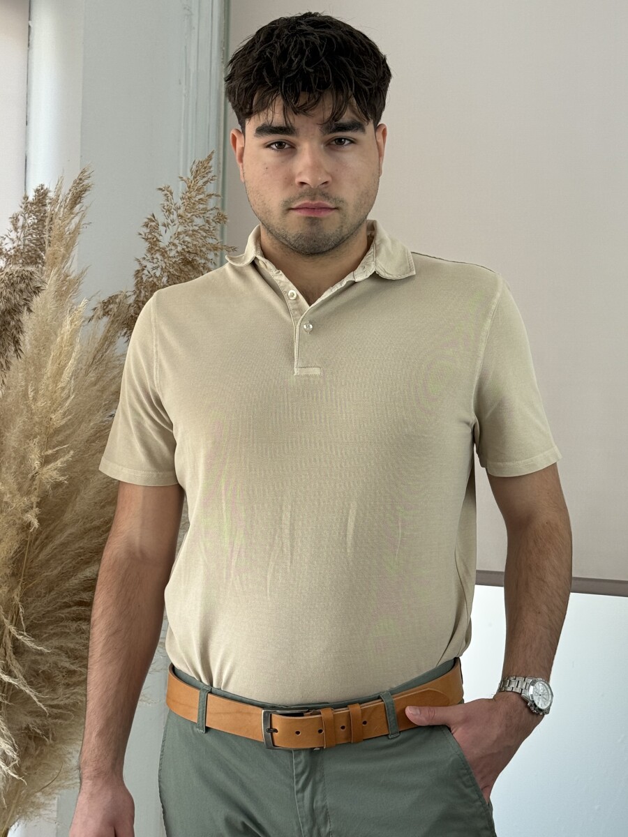 Galléros póló - camel - Kép 9