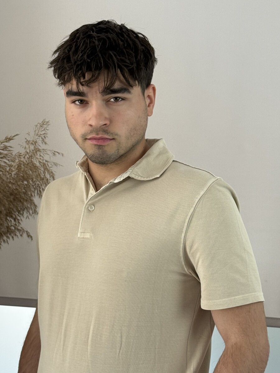 Galléros póló - camel - Kép 5