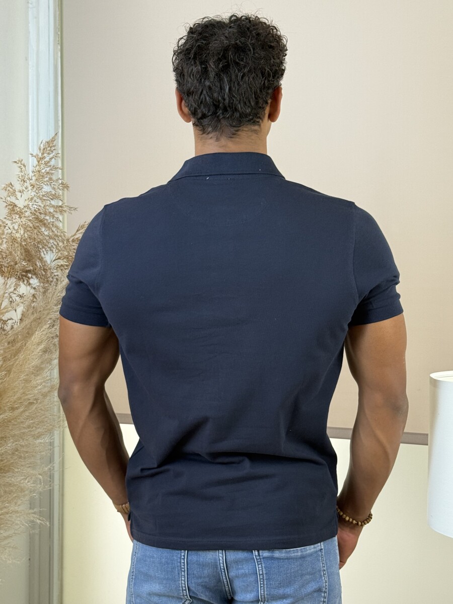 Galléros póló - sötétkék - Kép 11