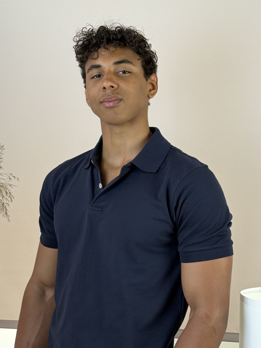 Galléros póló - sötétkék - Kép 7