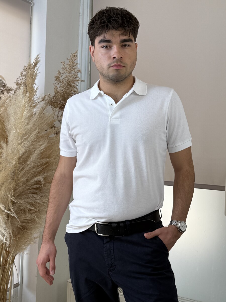 Galléros póló - fehér - Kép 11