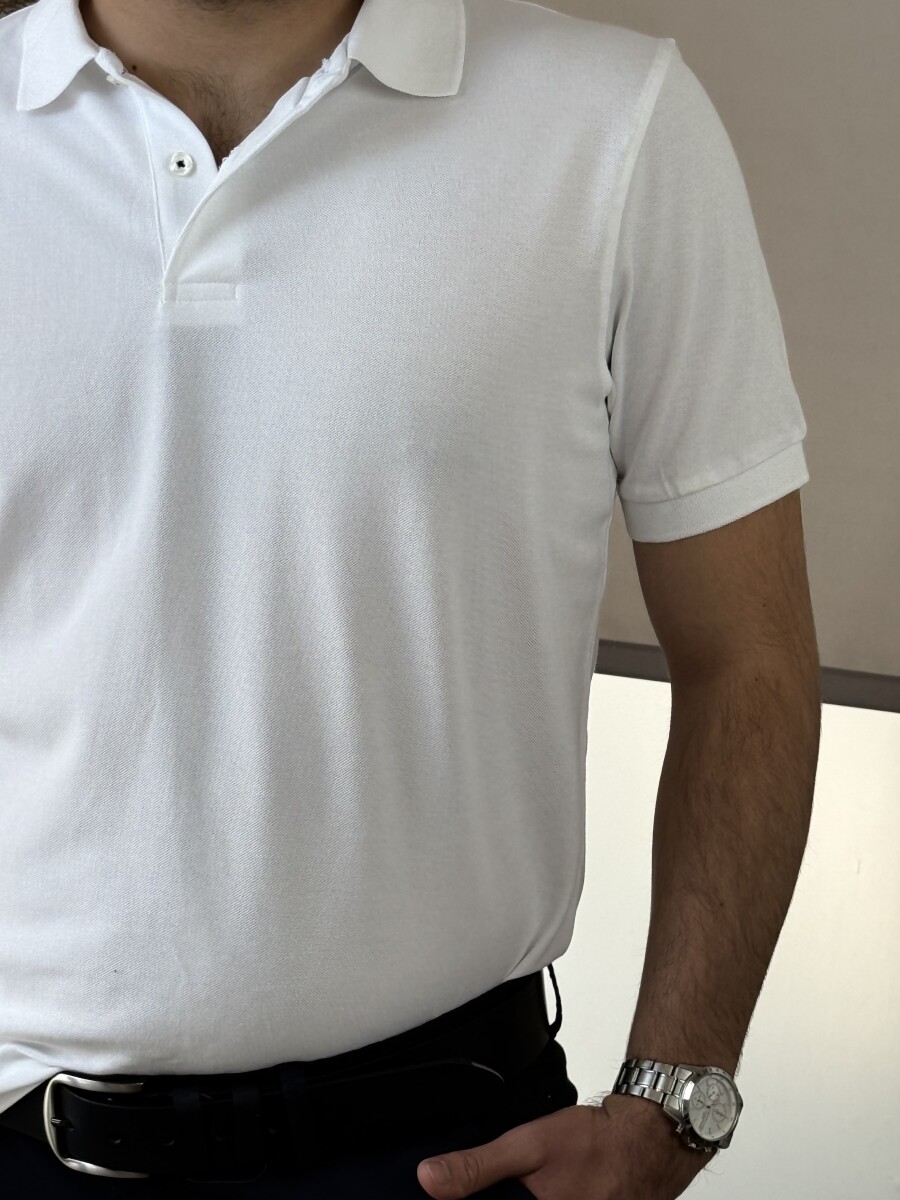 Galléros póló - fehér - Kép 6