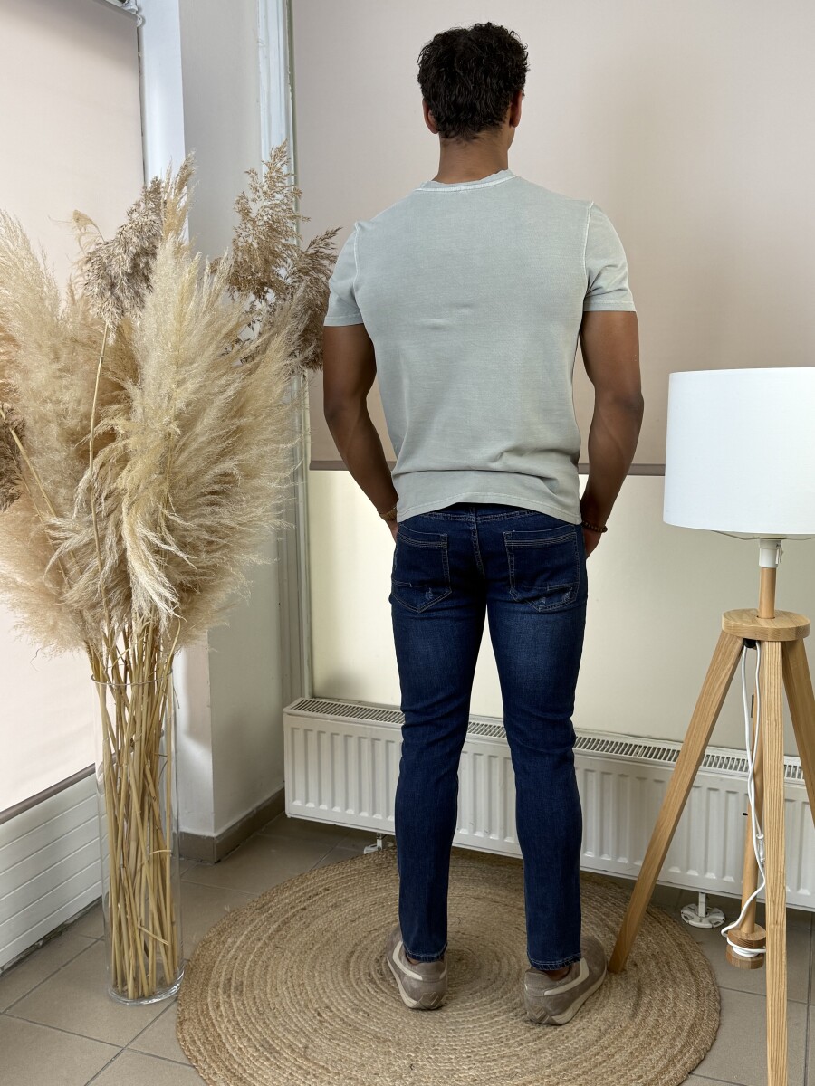 Kereknyakú póló - khaki - Kép 12