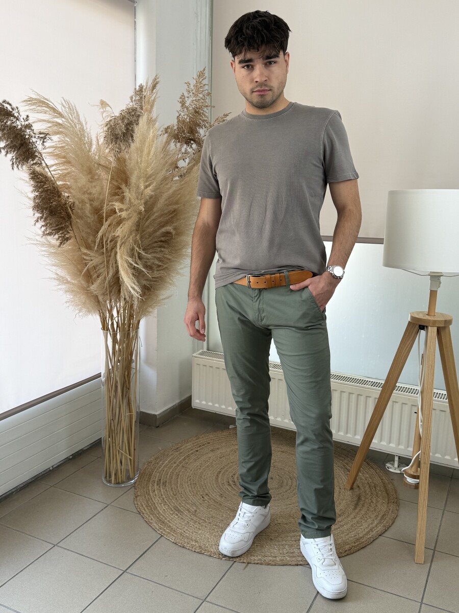 Kereknyakú póló - homok - Kép 4