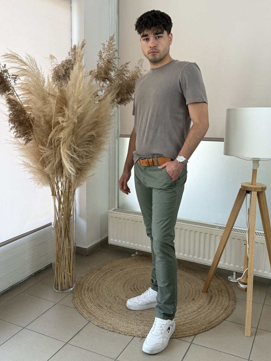 Kereknyakú póló - homok - Kép 6